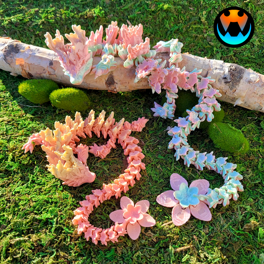 🍒 Cherry Blossom Dragon・ 3D File for 3D printing・Cults