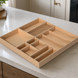 Modular-Kitchen-Drawer-Organizer-5.png Modular Drawer Organizer STL File — 3D Printable Customizable Drawer Insert | Desk & Kitchen Storage