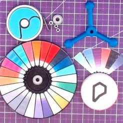 2f14b3bf-37f7-4a67-9fc2-804e4095f4ab.jpg Free STL file Color blender comparison wheel・Model to download and 3D print