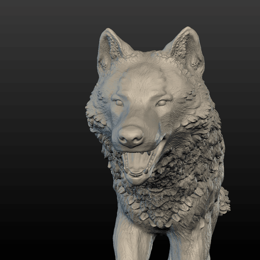 STL file Wolf Figure・3D printable model to download・Cults