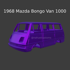 Nuevo proyecto (81).png Fichier STL Mazda Bongo Van 1000 1968・Objet pour impression 3D à télécharger