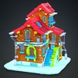 UV-2.jpg MAISON 7 HOUSE HOME CHILD CHILDREN'S PRESCHOOL TOY 3D MODEL KIDS TOWN KID Cartoon Building 5
