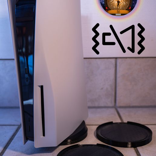 Playstation 5 PS5 Anti-Vibration vibration damper rubber mat 3D model