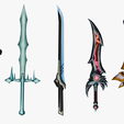 SwordPhoto2.png 15 Stylized Sword Models Pack 1 - Low Poly