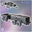 1-PREM.jpg Futuristic Eight-Wheel Truck with Rear Trailer and Mid-Engine (9) - Future Sci-Fi SF Post apocalyptic Tabletop Scifi Wargaming Planetary exploration RPG Terrain