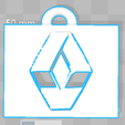 Porte clé Renauld.PNG Free STL file Renault Key Chain・Model to download and 3D print