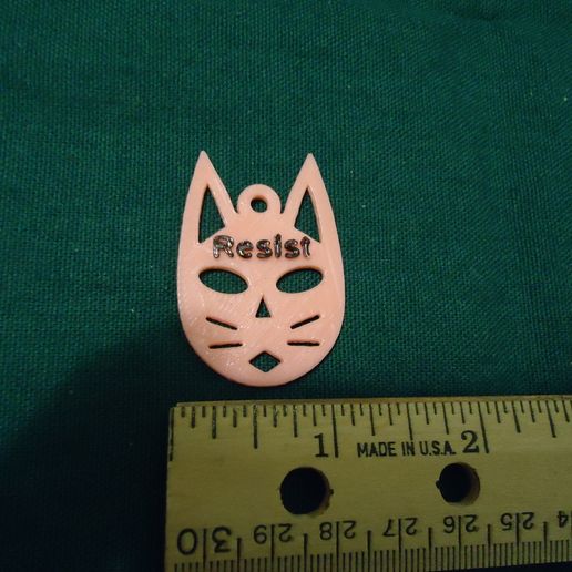 Kitty Key Fob - Resist 3D model