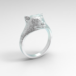 Signet Ring Bear.2.png Файл 3D Signet Ring Bear・3D-печатная модель для загрузки