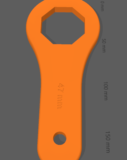 LLave octogonal de 47 y 50 mm para tapa de Horquilla / 47 and 50 mm octagonal wrench for motorcycle fork