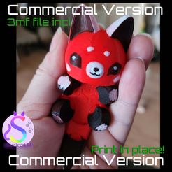 redpanda_commersial.jpg STL-Datei Roter Pandabär *Gewerbliche Version*・3D-druckbare Vorlage zum herunterladen