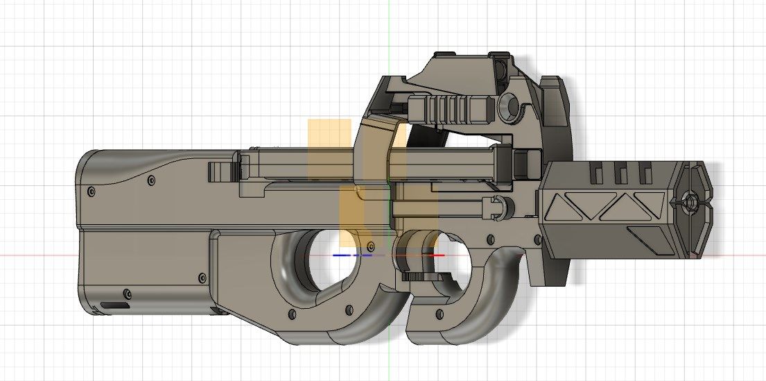 P90 чертеж негатив