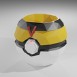 3.png Lowpoly And Normal Version of Pokeball penstand / Vase Collection