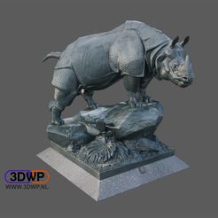 Rhino.jpg Download free STL file Rhino Statue 3D Scan (Alfred Jacquemart) • 3D printing design, 3DWP