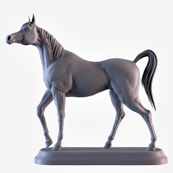 001.png STL-Datei Arabisches Pferd・3D-druckbare Vorlage zum herunterladen