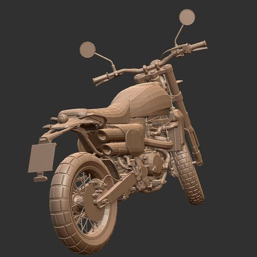 3-fantic_caballero_500_scrambler-3d11.jpg Fantic Caballero 500 Scrambler – Retro Scrambler Motorcycle STL 3D Print Model