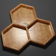 Honey-Comb-Tray-©-for-Etsy.jpg Pack of 9 Trays - 3D STL Files for CNC Router and 3D Printer (svg, dxf, pdf, eps, ai, stl)