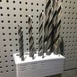 IMG_1945x.jpg Drill bit holder for pegboard with 4mm holes and 12mm spacing (Biltema)