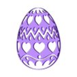 shape_0213.stl Dekoratives Osterei mit Herz-Muster 3D-Druck
