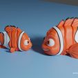 Nemo-and-Marlin-Render2.jpg Nemo and Marlin Flexi Articulated fish wiggle pet