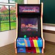 ArcadeNen - Front.jpg Miniature Figure Furniture - Neon Arcade Cabinet