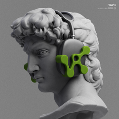evergreen_01.png Archivo STL Airpods Evergreen Max Attachement・Diseño imprimible en 3D para descargar