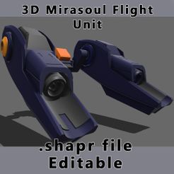 shapr.jpg Datei 3D 3D SD Gundam Aerial Mirasoul Flight Unit .shapr Datei・Design für 3D-Drucker zum herunterladen