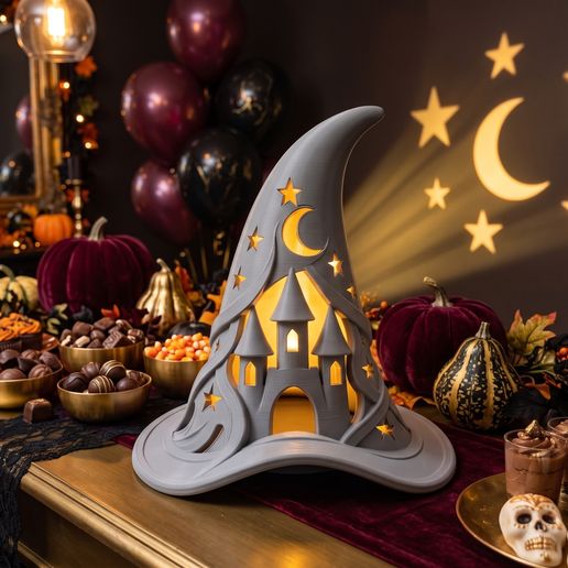 Haunted Castle LED Lantern STL | Halloween Decor