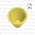 Untitled-7.jpg 3D file Starbucks Inspired Pineapple Tumbler Keychain with Removable Screw Top Pill Box・Model to download and 3D print
