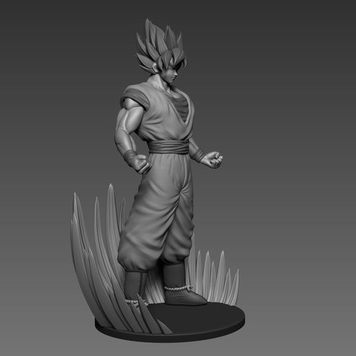 3D file Son Goku Dragon Ball fan-art statue 3dprint・Model to download ...