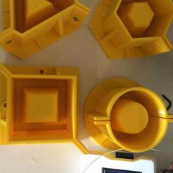 IMG-20190416-WA0006.jpg STL file Hexagonal cement planter mold・3D printer design to download