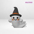 1.jpg Fantasma divertido - Halloween - Punto - Ganchillo