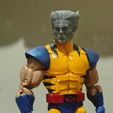 Wolverine-head__1-12_002.jpg Tête de Wolverine démasquée pour Wolverine 1:12 Tiger Stripe (vague Apocalypse)