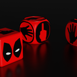 DEATHPoolREW.png DeathPool D6 Dice Modelo para impressão