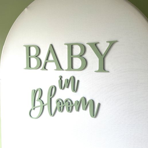 Baby in Bloom Magnetic Sign, Reusable Baby Shower Backdrop Letters, Avoid Sticker Fall Off