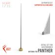 pantherparts1.jpg Antenna for Panther Ausf.G 3D print