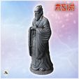 1-PREM.jpg Large standing Asian statue of Confucius (9) - Asian Asia Oriental Angkor Ninja Traditionnal RPG Mini