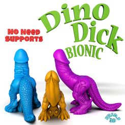 dinoBionic2.jpg STL file Dino Dick Bionic・3D printing model to download