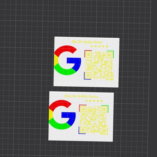 QR code business card and stand