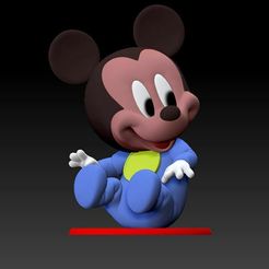 Front.jpg STL file Baby Mickey Mouse・3D printer design to download