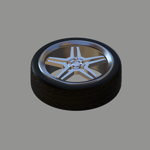 🚗 4 Pack wheels custom model car rims with tire・Free STL File for ・Cults