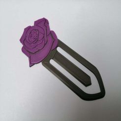 IMG_20191117_105030.jpg Free STL file Rose Bookmark・3D printer model to download
