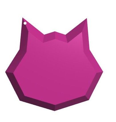 D.Va Inspired Cat Keychain - 3D model önizlemesi