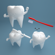 011.png Tooth Character with toothbrush (tooth with toothbrush)
