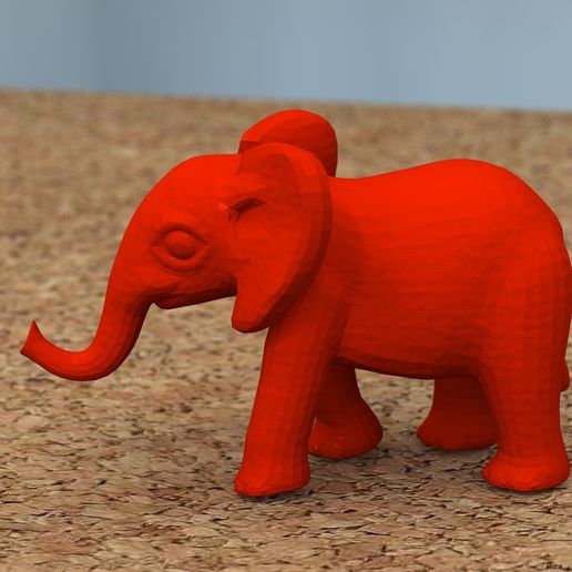 Free STL file baby elephant・Model to download and 3D print・Cults