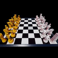 ajedrez.jpg Бесплатный STL файл Chess set・Шаблон для загрузки и 3D-печати, felipesilva