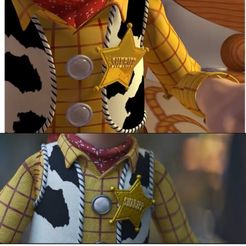 woody.jpg STL-Datei Toy Story Sheriff Woody Abzeichen herunterladen • Modell zum 3D-Drucken, jvgjekke