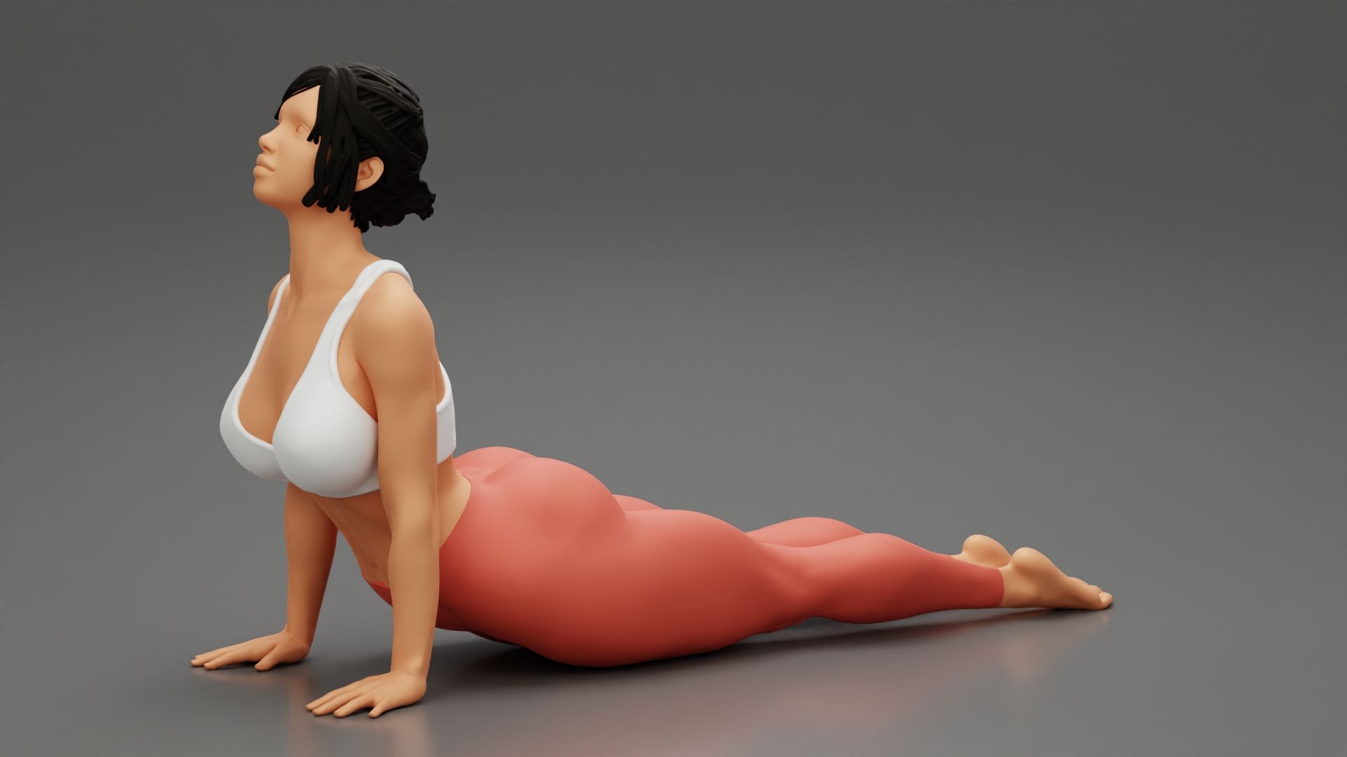 Girl-00.jpg 3D file Pretty Woman Doing Yoga Meditation 3D Print Model・3D print design to download, 3DGeshaft