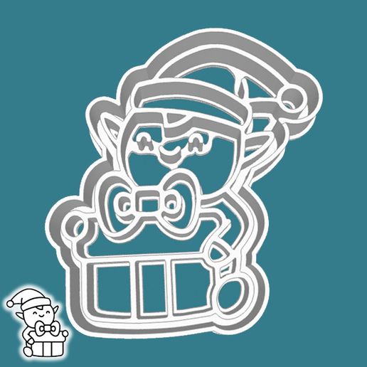 139-2.jpg Christmas | New Year cookie cutters - santa’s little helpers set / bundle - 6 pieces