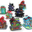 PONG-2.png MAISON 2 HOUSE HOME CHILD CHILDREN'S PRESCHOOL TOY 3D MODEL KIDS TOWN KID Cartoon Building 5