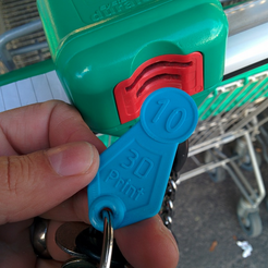 1.png Free STL file Shopping Cart Token・3D printer model to download